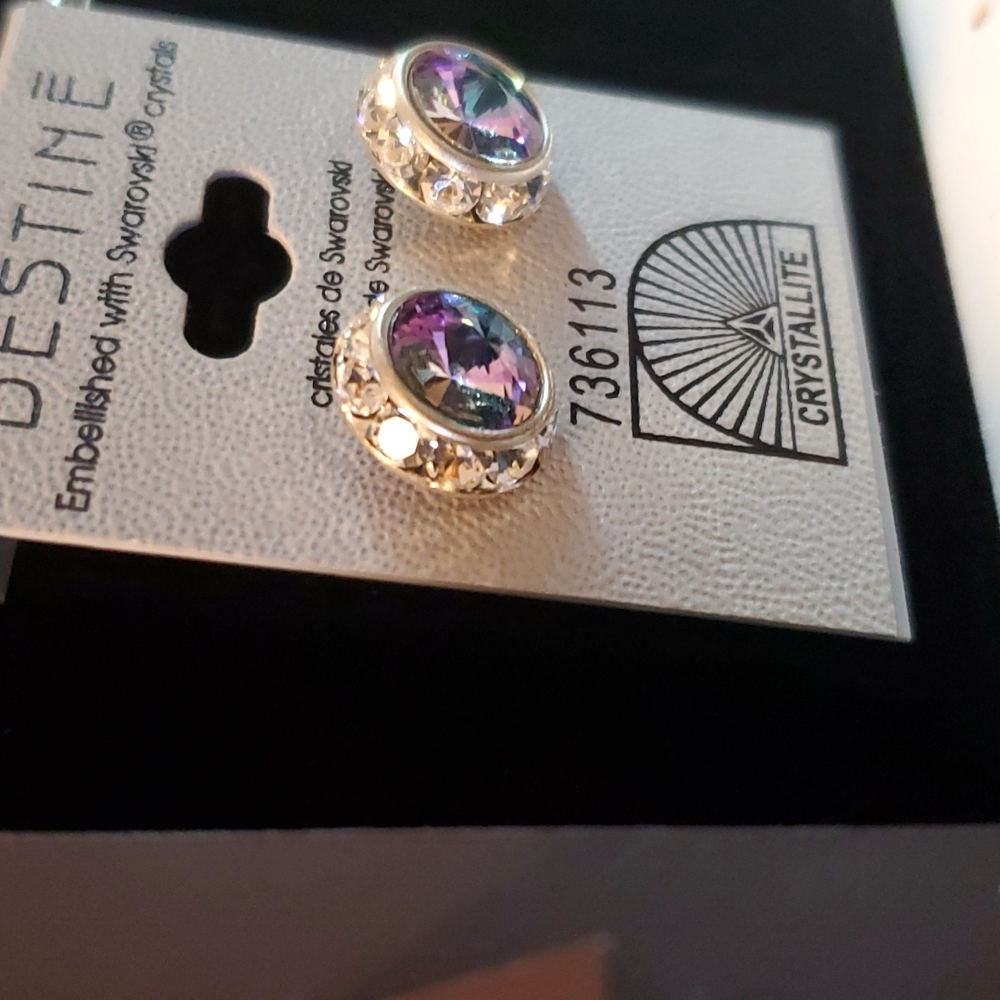 Purple earrings - Picture 3 of 4